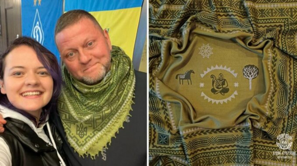Генерал Залужний одягнув шемаг з візерунками з Кіровоградщини